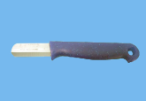 Cuchillo redondo azul banda acero 40 mm
